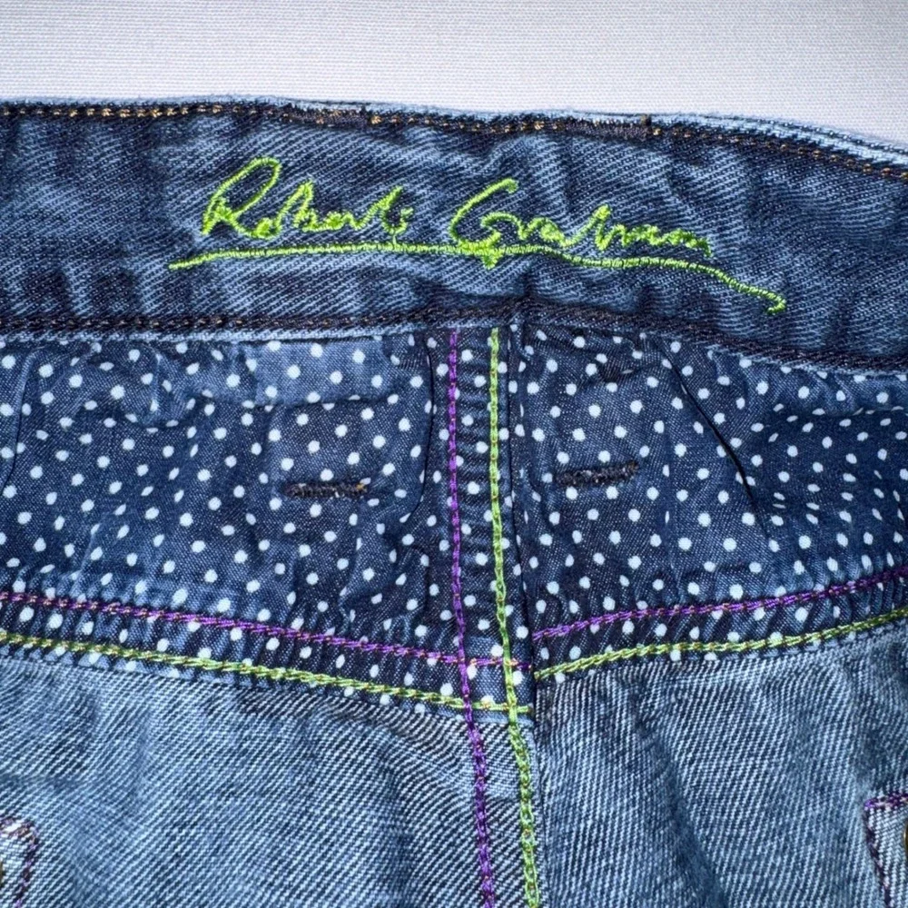 Robert Graham Relaxed Chill Mens Blue Jeans 44x32 Straight Leg Medium Wash Denim